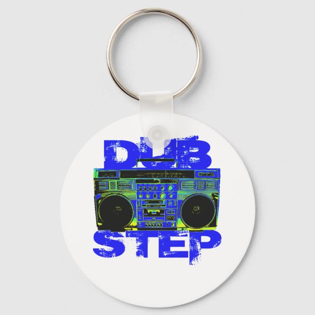 Llavero Dubstep Azul Boombox (Anverso)