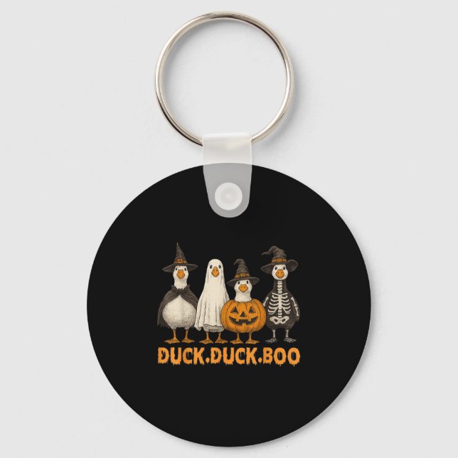 Llavero Duck Boo Gracioso Cute Soky Halloween Familia Goos (Anverso)