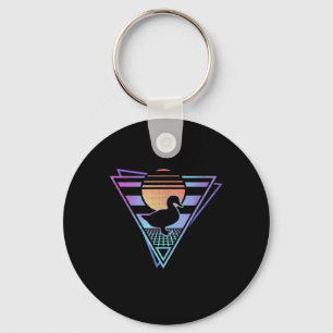 Llavero Duck Retro 80 EDM Synthwave Gift T-Shirt