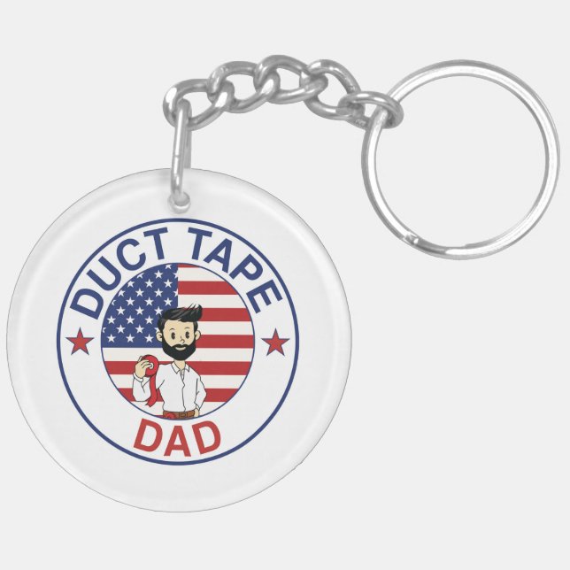 Llavero Duct Tape Dad - Acrylic Keychain (Izquierda Bajo)
