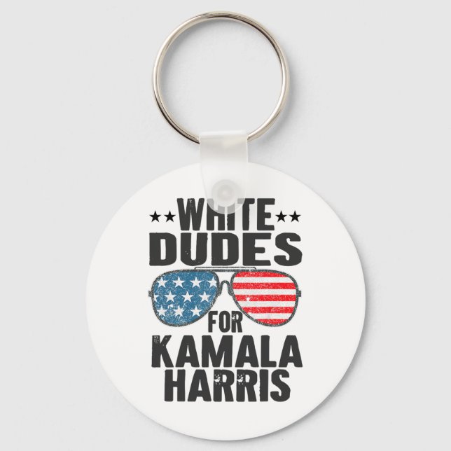 Llavero Dudes Blancas Para Kamala Harris Sungles Usa (Anverso)