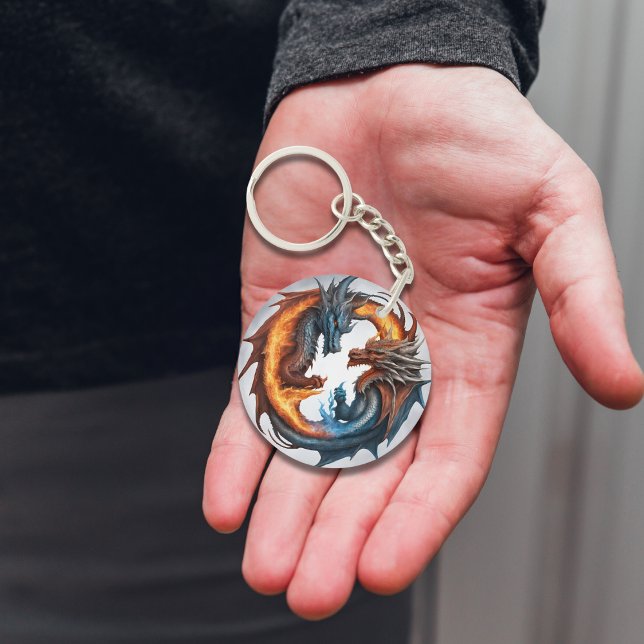 Llavero Duel of Elements: Fire & Ice Dragon Keychain (Subido por el creador)