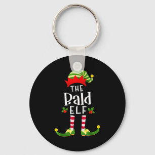Llavero Duende de Navidad Calvo Pijama a juego de Navidad