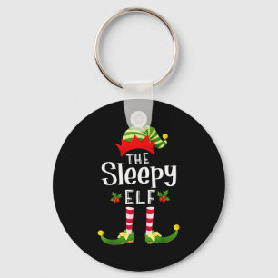 Llavero Duende de Navidad Soñoliento Pijama a Juego Fiesta
