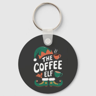 Llavero Duende del café Navidad Divertido Cafeína Amantes 