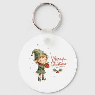 Llavero Duende Navideño Adorable con Caja de Regalo