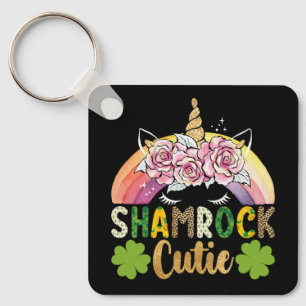 Llavero Duende Shamrock Unicornio Arcoiris Día de San Patr