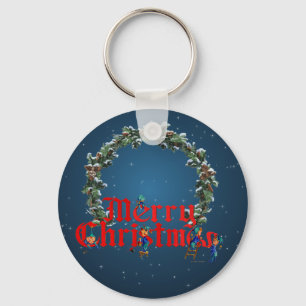 Llavero DUENDES y ESTRELLAS de las FELICES NAVIDAD de