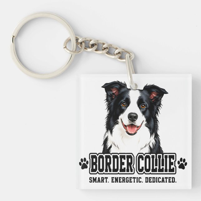 Llavero 🐾 Dueño de Border Collie 🐾 (Frente)