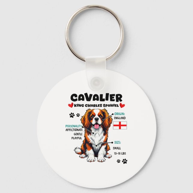 Llavero Dueño de Cavalier King Charles Spaniel Amor Divert (Anverso)