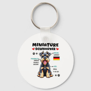 Llavero Dueño de Miniature Schnauzer Divertido Amante de M