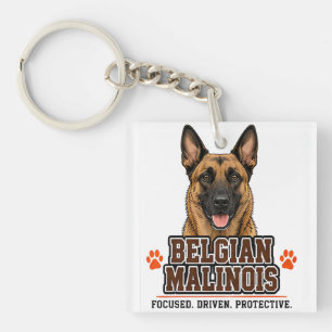 Llavero 🐾 Dueño de Pastor Belga Malinois Orgullo Familiar