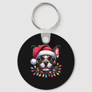 Llavero Dueño de perro Navidad Hombres Mujeres Bulldog Fra
