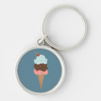 Dulce arce Triple helado de cono espolvorear cerez