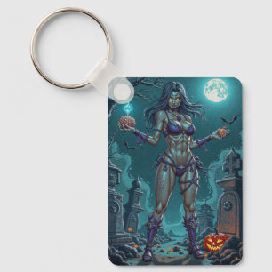 Llavero Dulce de Halloween o Novia Zombi con Sesos