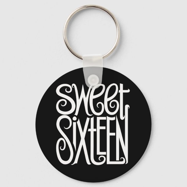 Llavero Dulce Dieciséis Keychain blanco (Anverso)