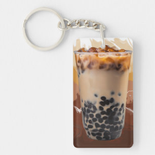 Llavero Dulce diseño de té con leche en 3D – Estética de a