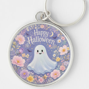 Llavero Dulce Encanto Floral de Fantasma de Halloween