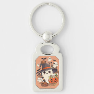 Llavero Dulce Fantasma de Halloween al Estilo Kawaii