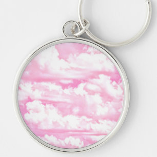 Llavero Dulce feliz Fuchsia Nubes rosas