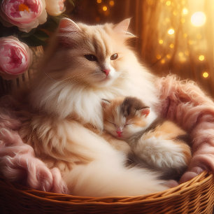 Llavero Dulce Madre Gata y Gatito - Día de la Madre 