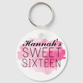 Llavero Dulce personalizado 16 Keychain Favor/Regalo Rosa