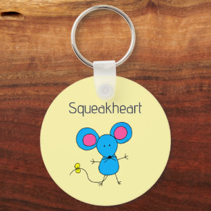 Llavero Dulce Ratón Kawaii Squeakheart Amor