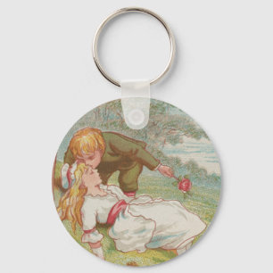 Llavero Dulce San Valentín inocente vintage, Kate Greenway