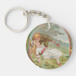 Llavero Dulce Valentín inocente vintage, Kate Greenway
