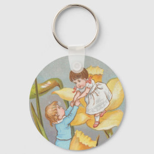 Llavero Dulce y lindo día de San Valentín retro, niños y n