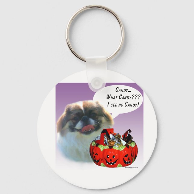 Llavero Dulces de Halloween de Pekingese (Anverso)