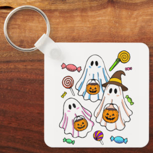 Llavero Dulces Fantasmas Espeluznantes de Halloween y Truc