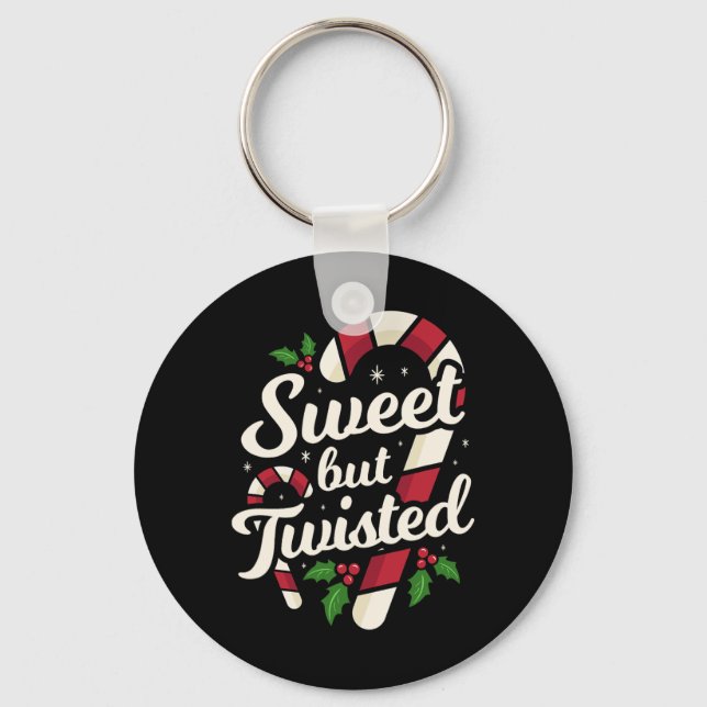 Llavero Dulces pero retorcidas Navidades graciosos Candy C (Anverso)
