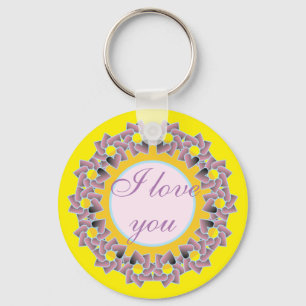 Llavero Dulces regalos y favorece el diseño floral.