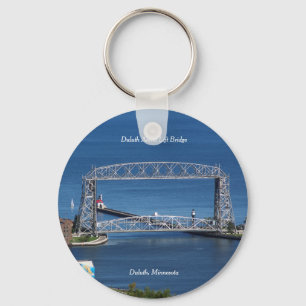 Llavero Duluth Aerial Lift Bridge Cadena de claves metaliz