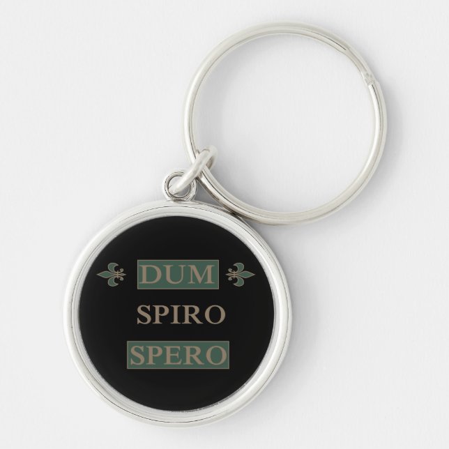 Llavero dum spiro spero, latin phrase (Frente)