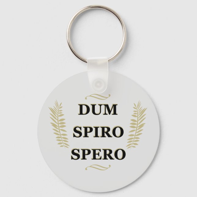 Llavero dum spiro spero, latin phrase (Anverso)