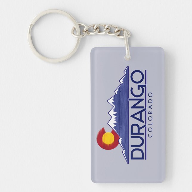 Llavero Durango Colorado wood mountains keychain (Frente)