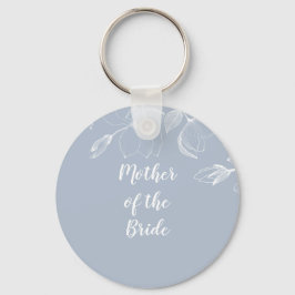Llavero Dusty Blue White Magnolias Boda