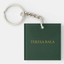 Llavero dusty green keychain, minimalist name keychain, mo