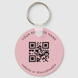 Llavero Dusty Pink Add Your Custom Business Qr Code Scan