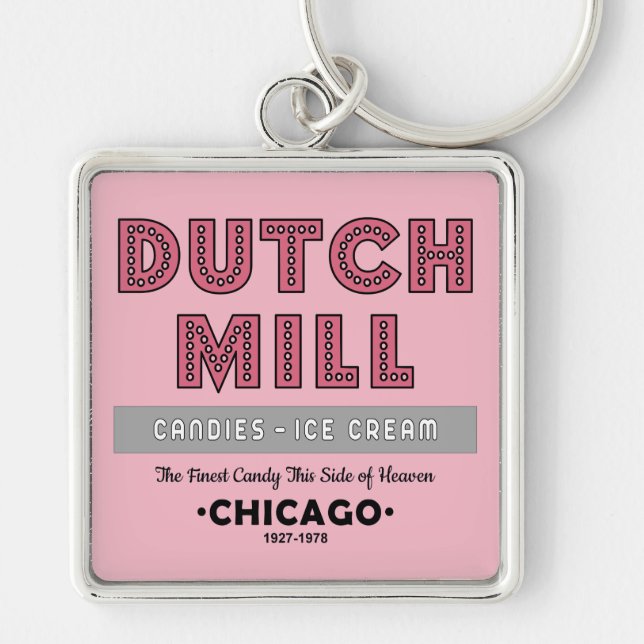 Llavero Dutch Mill Candy Company, Chicago, IL (Frente)