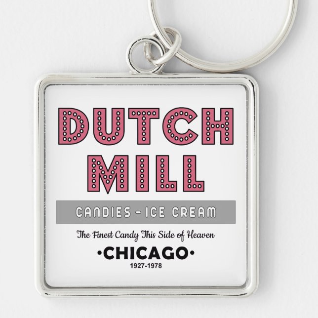 Llavero Dutch Mill Candy Company, Chicago, IL (Frente)