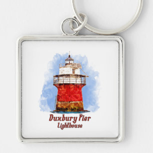 Llavero Duxbury Pier Lighthouse Watercolor - Massachusetts
