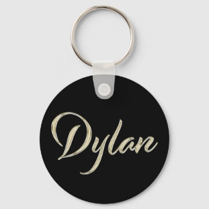 Llavero Dylan Nombre whitegold Button Schlüsselanhänger