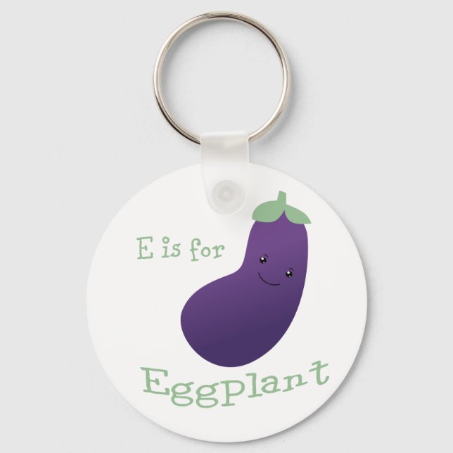 Llavero E es para Eggplant (Anverso)