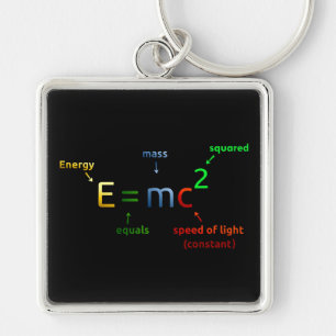 Llavero E = MC^2. E iguala la bujía métrica ajustada