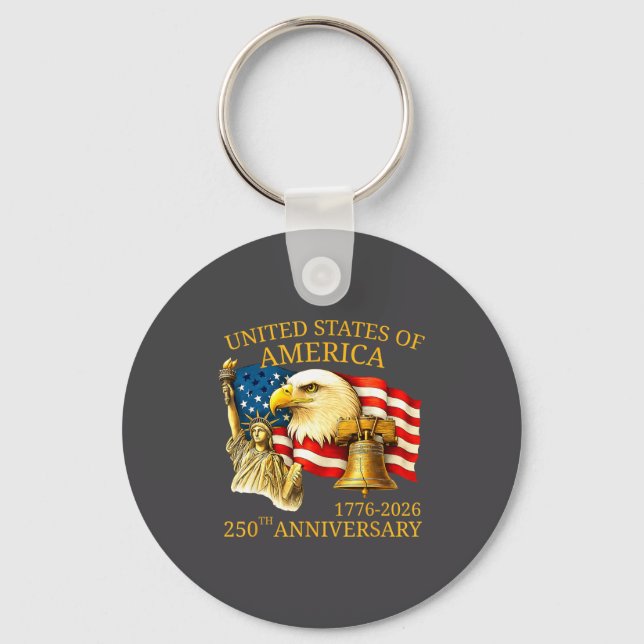 Llavero Eagle And Flag 250th Birthday America Since 1776  (Anverso)
