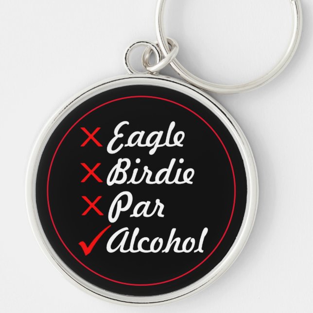 Llavero Eagle Birdie Par Alcohol Humor (Frente)