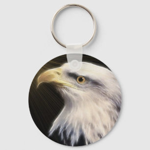 Llavero Eagle calvo/mosca con Eagles